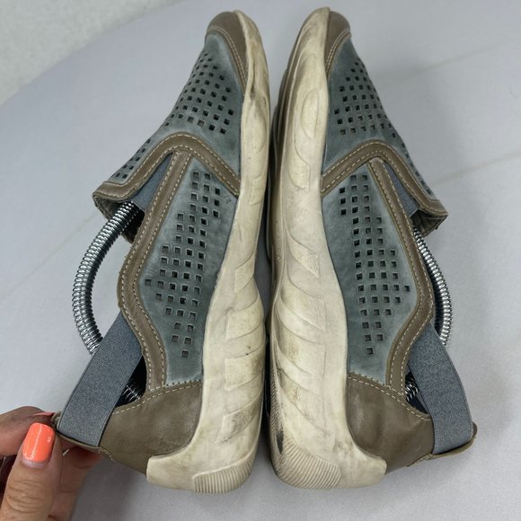 REMONTE Womens 38 (US 7.5-8) Liv 25 Blue Perforated Leather Loafer Flats Comfort - Picture 5 of 9